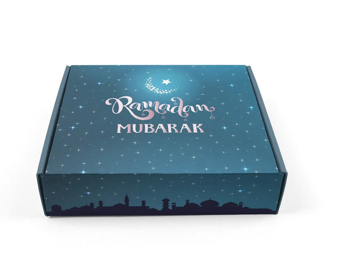 Ramadan Cadeau/gebaksdoos -turqoise - Islamboekhandel.nl