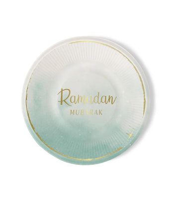 Ramadan mubarak borden mint (6 stuks) - Islamboekhandel.nl