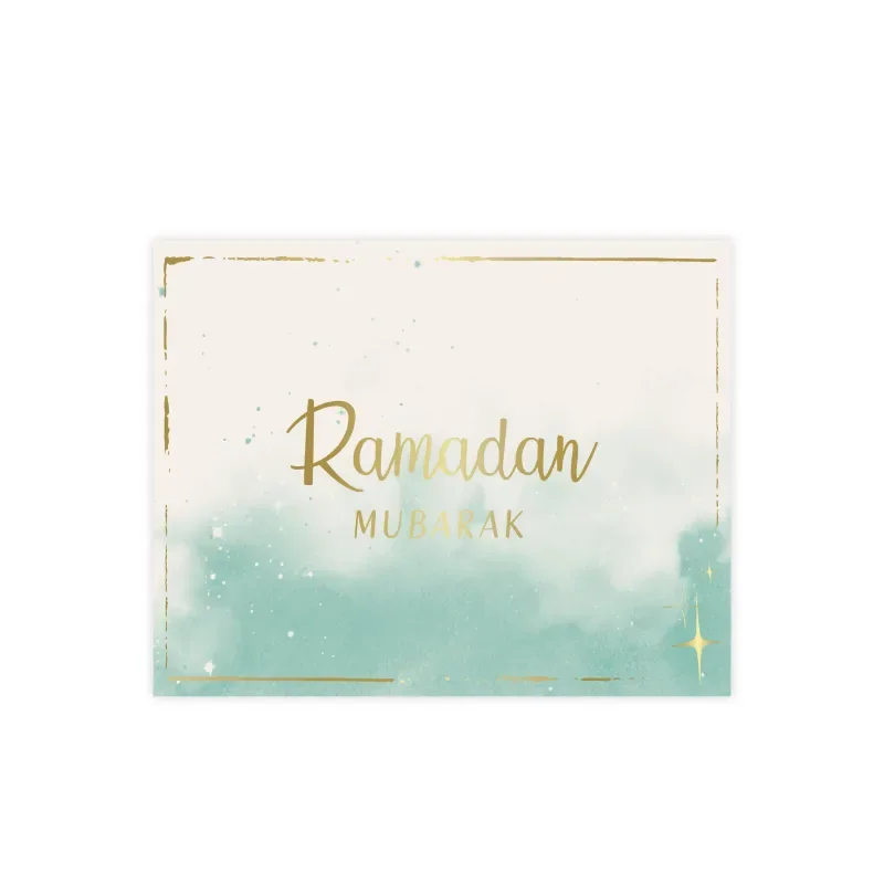Ramadan mubarak placemats mint (6 stuks) - Islamboekhandel.nl