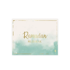 Ramadan mubarak placemats mint (6 stuks) - Islamboekhandel.nl