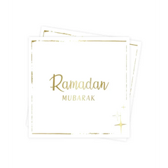 Ramadan mubarak servetten (10 stuks) - Islamboekhandel.nl