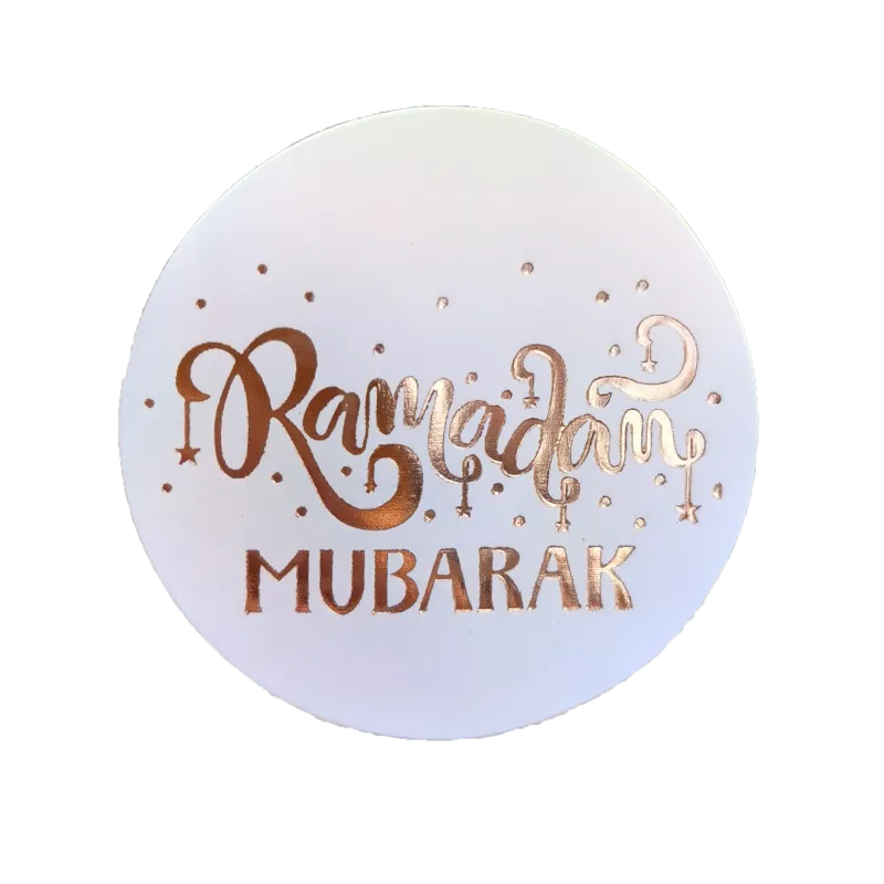 Ramadan mubarak stickers Rosé goud - Eid decoratie
