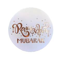 Ramadan mubarak stickers Rosé goud - Islamboekhandel.nl