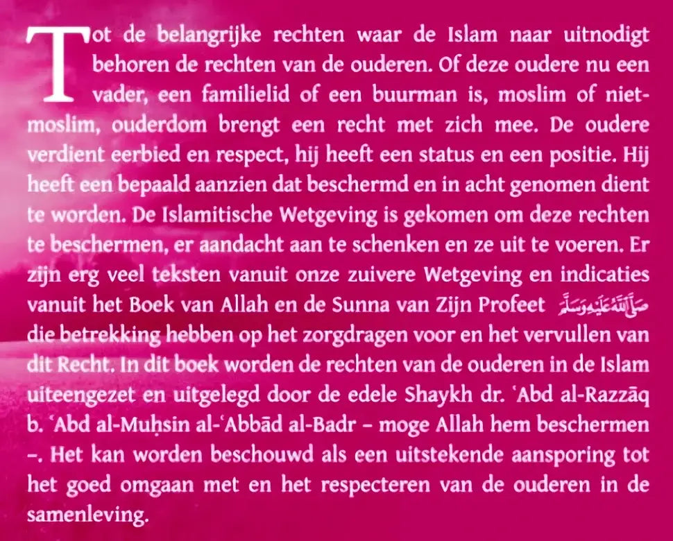 De rechten van de Ouderen in de Islam - Islamboekhandel.nl