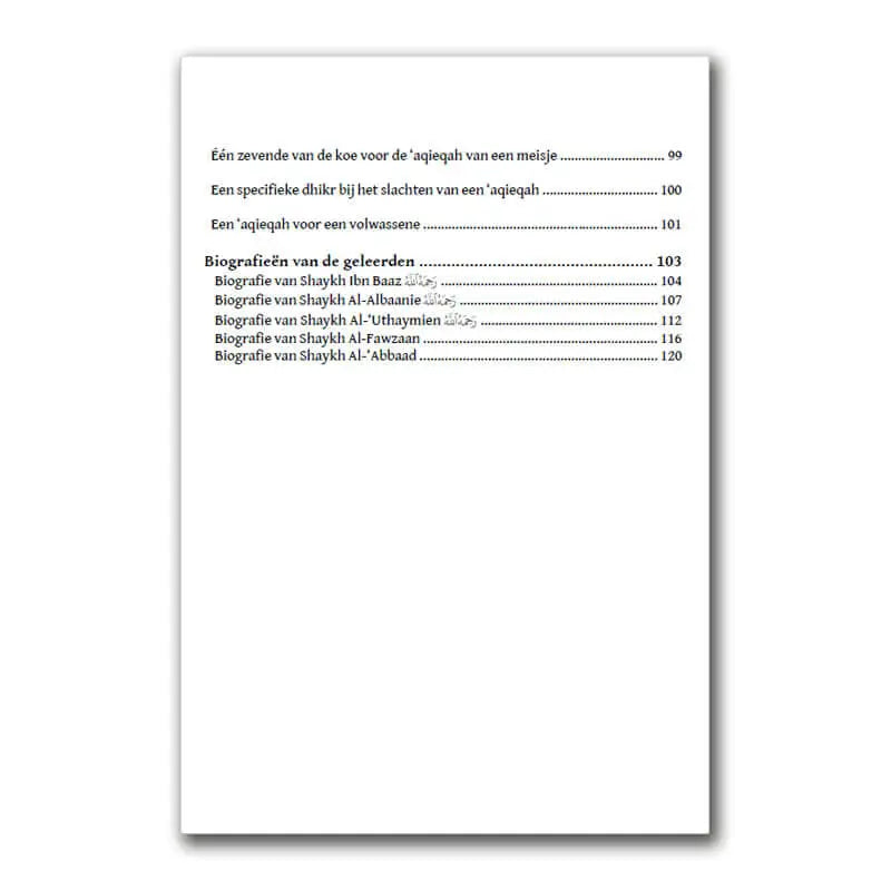 Regelgevingen omtrent de Geboorte en de ‘Aqieqah - Islamboekhandel.nl