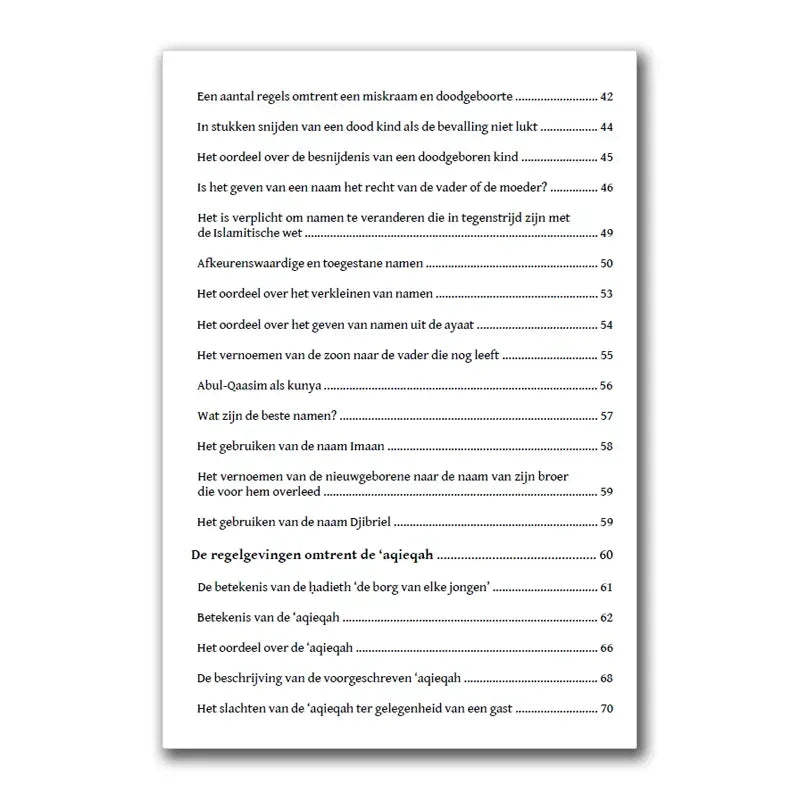 Regelgevingen omtrent de Geboorte en de ‘Aqieqah - Islamboekhandel.nl