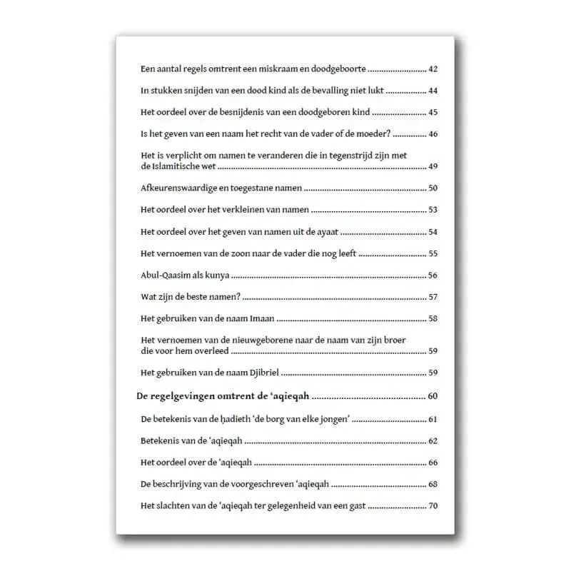 Regelgevingen omtrent de Geboorte en de ‘Aqieqah - Islamboekhandel.nl