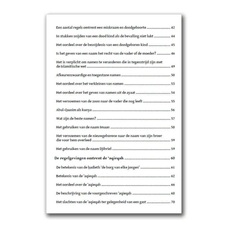Regelgevingen omtrent de Geboorte en de ‘Aqieqah - Islamboekhandel.nl