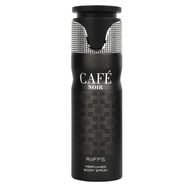 Zwarte riffs deodorant met getextureerde top voor Café Noir geur