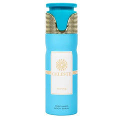 Lightblauwe riffs deodorant body spray met goud en turquoise dop voor frisheid