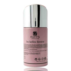 Pink en zilveren cilindervormige Riffs Deodorant Les Belles Femme sprayfles