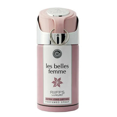 Pink geparfumeerde sprays met zilveren accenten voor Riffs Deodorant Les Belles Femme