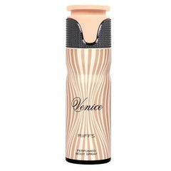 Riffs Deodorant Venice body spray met beige en zwart striped design