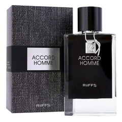 Riffs Parfum Accord Homme cologne bottle met doos, Arabische parfum elegantie