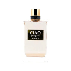 Riffs Parfum Ciao flesje met glazen fles, gouden dop en zwart label
