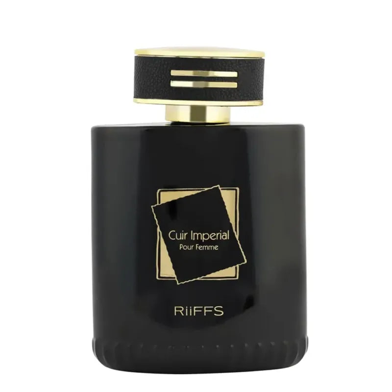 Riffs Parfum Cuir Imperial Arabische parfumkunst zwarte fles met gouden dop