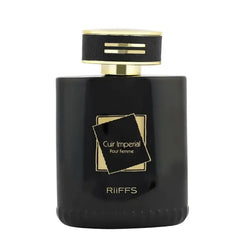 Riffs Parfum Cuir Imperial Arabische parfumkunst zwarte fles met gouden dop