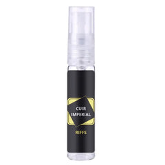 Riffs Parfum Cuir Imperial arabische parfumkunst in zwart en doorzichtig glazen atomizer