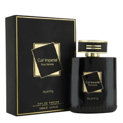 Riffs Parfum Cuir Imperial arabische parfumkunst zwarte fles met gouden accenten