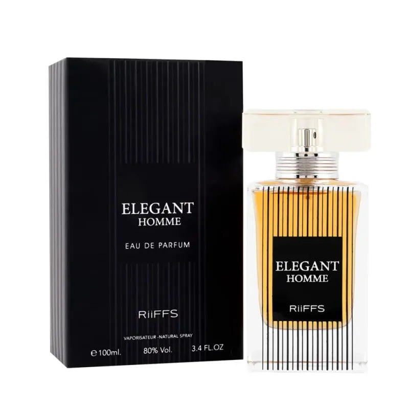 Men’s black en gouden riffs parfum fles en doos voor Elegant Homme arabische parfum