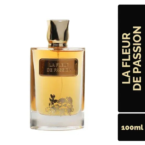 Riffs Parfum La Fleur de Passion met goudkleurige fles en metallic deksel, choco musk geur