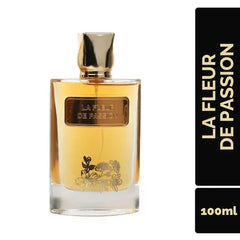 Riffs Parfum La Fleur de Passion met goudkleurige fles en metallic deksel, choco musk geur