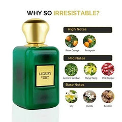 Emerald groen Riffs Parfum Luxury Vert Arabische parfum met gouden dop en label