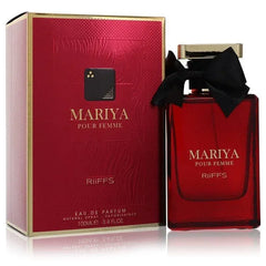 Riffs Parfum Mariya met rode fles en gouden details, Arabische parfum sensuele geur
