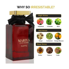 Riffs Parfum Mariya Arabische Parfum met sensuele geur en zwarte strik