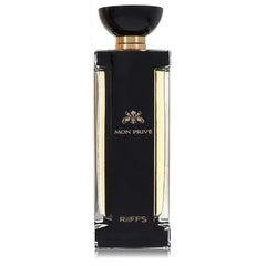 Riffs Parfum Mon Prive perfume fles met zwart en goud rechthoekig flesje