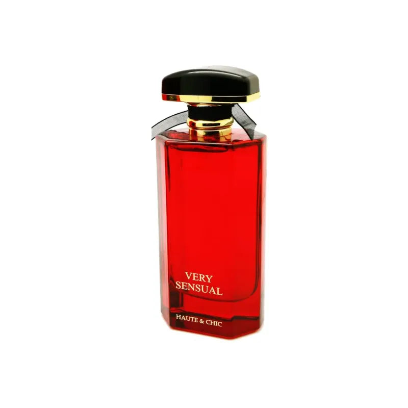 Riffs Parfum Very Sensual met rode fles en zwart-gouden dop, luxe parfum