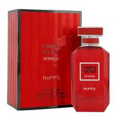 Riffs Parfum Visible Secret Intens set met rood parfumfles en doos