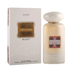 Riffs Ventura Blanc Eau de Parfum in wit en goud fles, luxe geurstijl