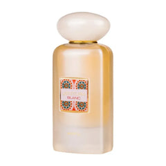 Decoratieve Riffs Ventura Blanc parfumfles met sierlijk etiket op een elegante achtergrond