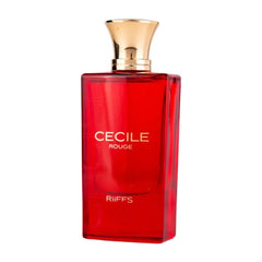 Red parfumfles met gouden dop voor Riiffs Cecile Rouge Edp 100 Ml