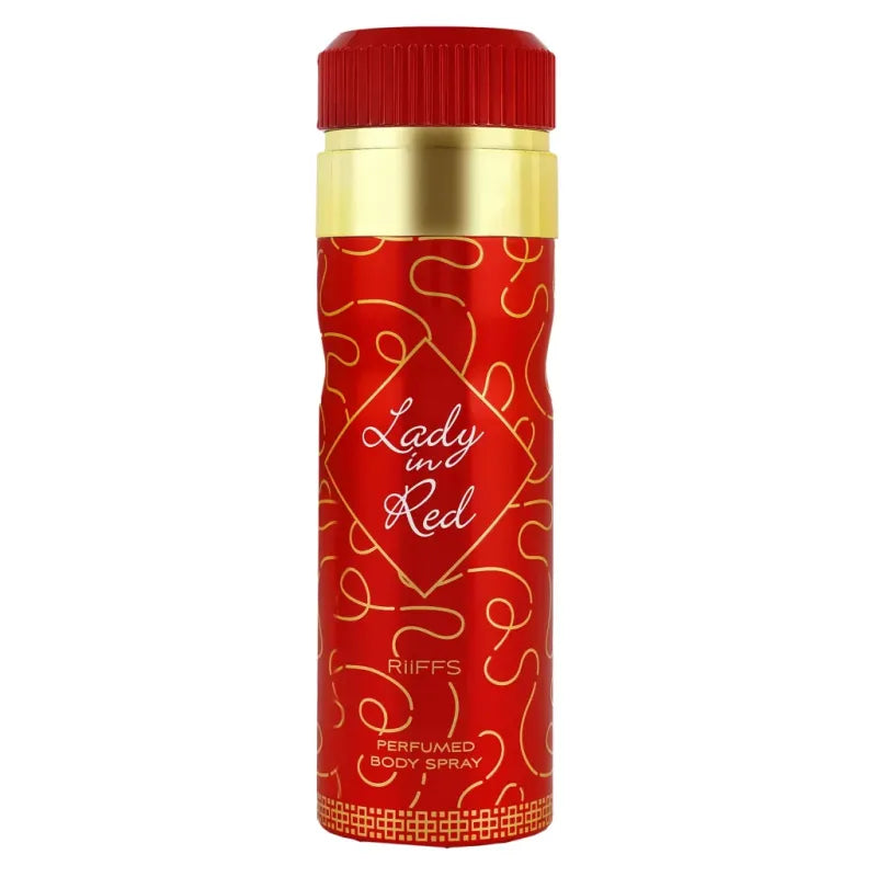 Red en gouden geparfumeerde body spray van Riiffs Lady in Red Deo Spray 200 ml