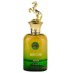 Riiffs Montano Absolu Edp 100 Ml met gouden paardenkap en groene gele gradient