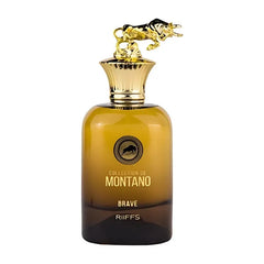 Riiffs Montano Brave Edp 100 Ml fles met gouden stier op de dop