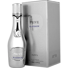 Zilveren parfumfles en doos set voor Riiffs Prive Platinuim Edp 100 Ml