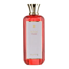 Rosa Femme arabische parfum met rode fles en gouden dop, El-Nabil parfumolie musc
