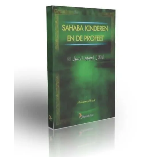 Groene hardcover Sahabah kinderen en de Profeet met gouden letters en subtiel reliëf