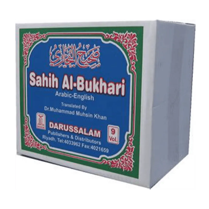 Gekartonneerde set van Sahih Al-Bukhari boeken in Arabisch-Engels van Darussalam