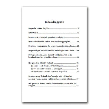 Samenvatting van de geloofsbelijdenis van de vrome voorgangers - Islamboekhandel.nl