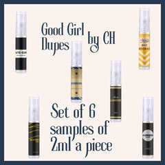 Set Good Girl met zes parfum sample vials voor een luxe geurervaring