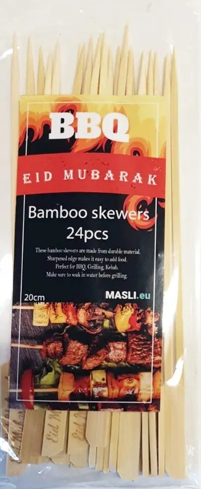 Satéstokjes Eid mubarak (24pcs) - Islamboekhandel.nl