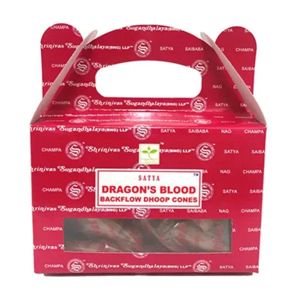 Satya Backflow Incense Cones Dragons Blood - Islamboekhandel.nl