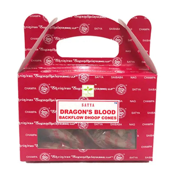 Satya Backflow Incense Cones Dragons Blood - Islamboekhandel.nl