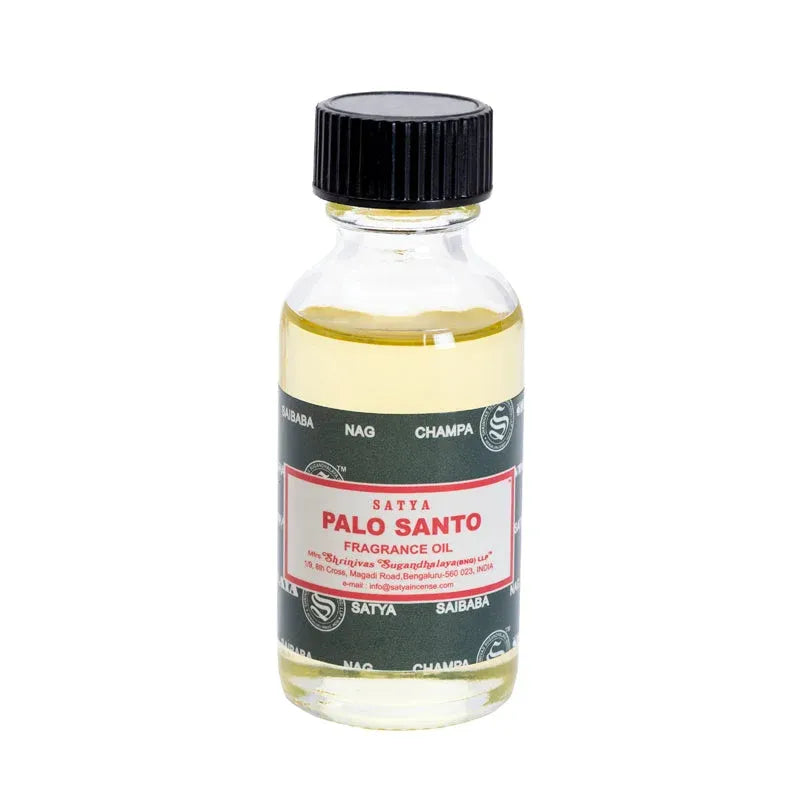 Fles voor Satya Palo Santo Geurolie, een natuurlijke Palo Santo geur olie