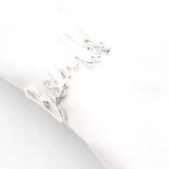 Zilveren schedel servetringen Bismillah set met 6 metalen servetringen