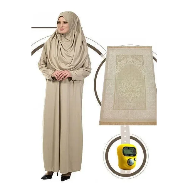 Set Gebedskleding + gebedskleed + tasbihteller - Islamboekhandel.nl